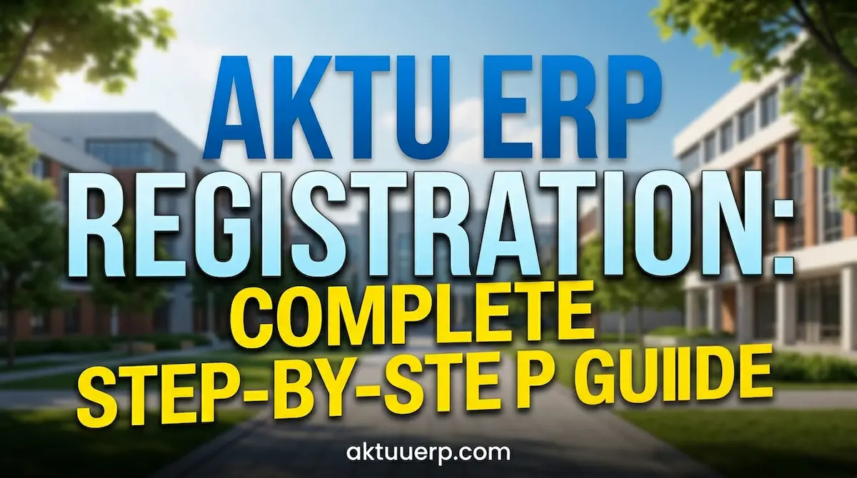 AKTU ERP Registration Complete Step-by-Step Guide 2026